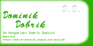 dominik dobrik business card